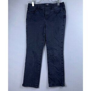 NYDJ Straight Leg Jeans Womens Size 10 Sheri Slim Lift X Tuck Technology Blue